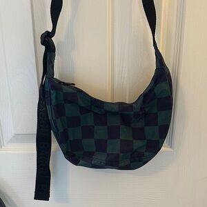 Baggu Small Checkered Green and Black Women's Bag